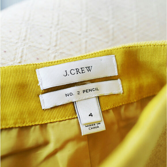 J.Crew No. 2 Mustard Wool Pencil Skirt | Fall Prep Chic Office Capsule Classic - Picture 6 of 13